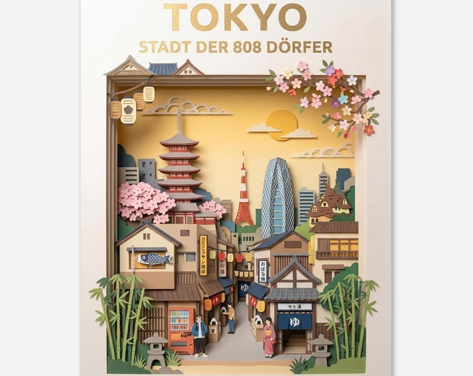 TOKYO – City of 808 Villages | Travel Poster