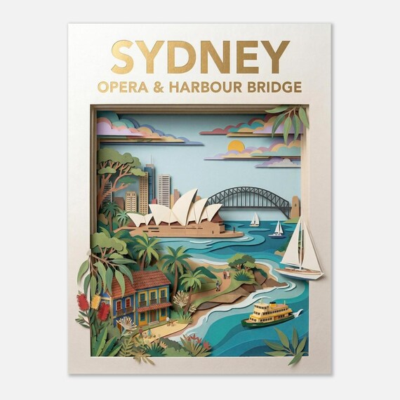 SYDNEY – Opera & Harbour Bridge | Travel Poster