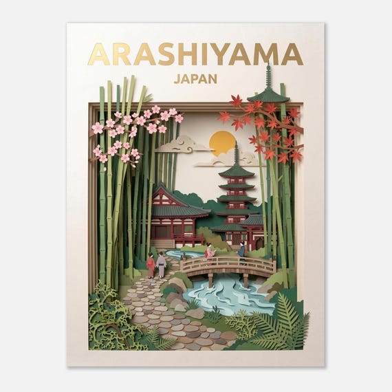 Arashiyama – The Luminous Bamboo Forest | Travel Poster