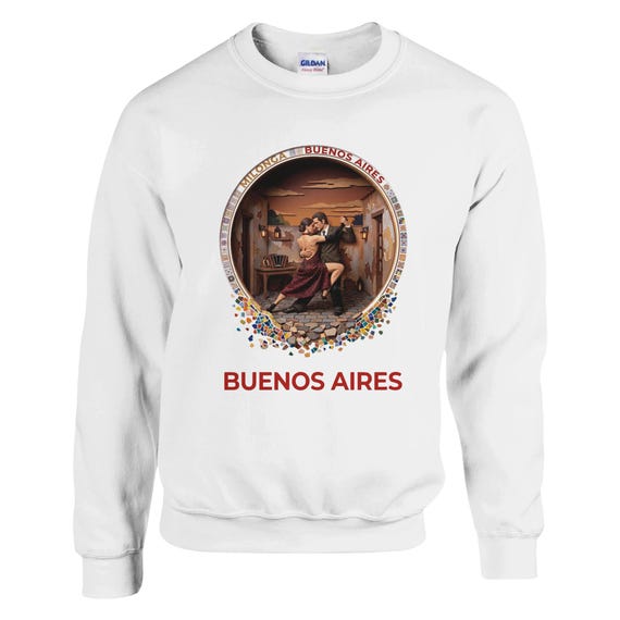 Buenos Aires Tango Sweatshirt – Milonga Scene, Argentine Retro Style, Vintage Dance Motif, Classic Design for Women & Men