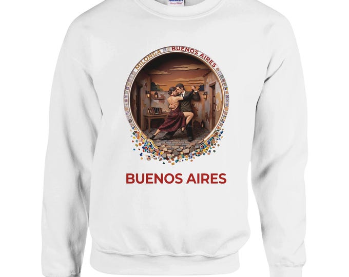 Buenos Aires Tango Sweatshirt – Milonga Scene, Argentine Retro Style, Vintage Dance Motif, Classic Design for Women & Men