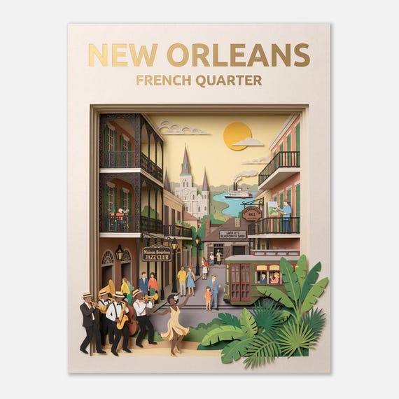 NEW ORLEANS – French Quarter | Travel Poster