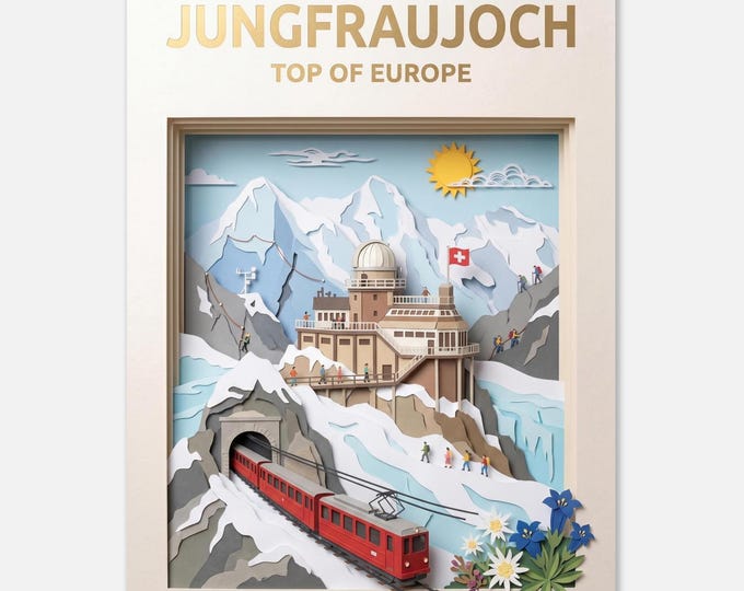 Virgin Yoke – Top of Europe | Travel Poster