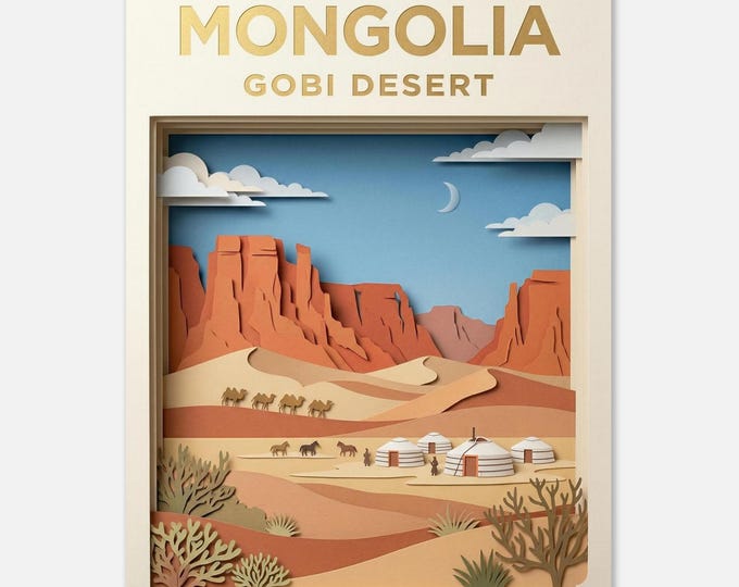MONGOLIA – Gobi Desert | Travel Poster
