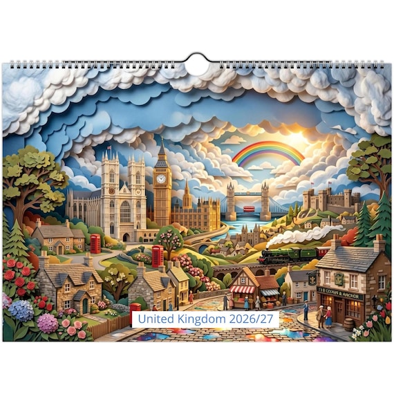 CALENDAR England, Wales, Scotland, Northern Ireland - United Kingdom | July 2026 to June 2027