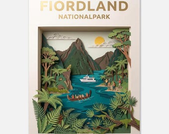 FIORDLAND – National Park | Travel Poster