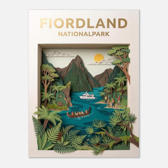 FIORDLAND – National Park | Travel Poster