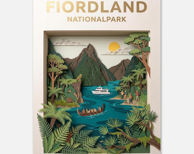 FIORDLAND – National Park | Travel Poster
