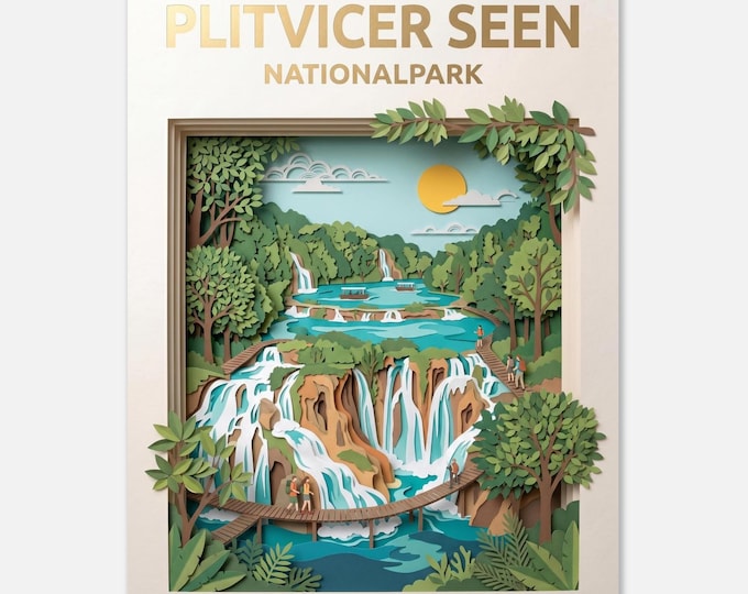 PLITVICE LAKES – National Park | Travel Poster
