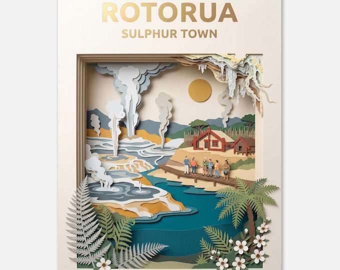 ROTORUA – Sulphur Town | Travel Poster