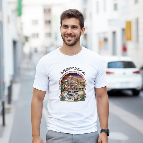 Hundertwasserhaus Unisex T-Shirt 100% Baumwolle