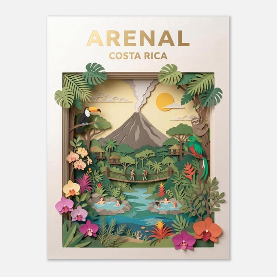 COSTA RICA – Arenal Volcano | Travel Poster