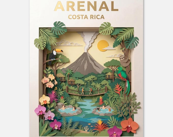 COSTA RICA – Arenal Volcano | Travel Poster