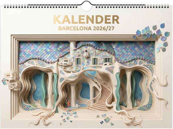 WANDKALENDER – Barcelona |  Juni 2026 bis Mai 2027