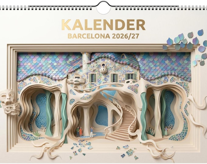 WANDKALENDER – Barcelona |  Juni 2026 bis Mai 2027