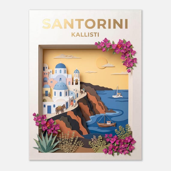 SANTORINI – Kallisti | Travel poster