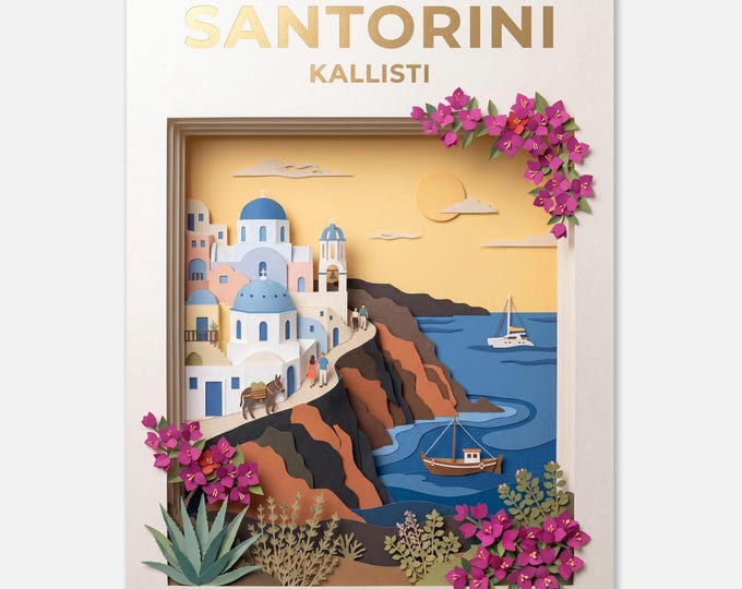 SANTORINI – Kallisti | Travel poster