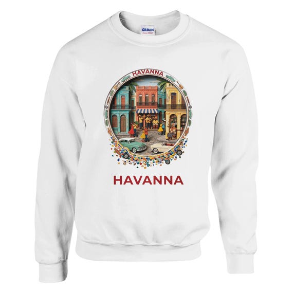 Havana Cuba Sweatshirt – Retro 50s Scene, Dance & Music, Vintage Caribbean Style, Colorful Design for Women and Men