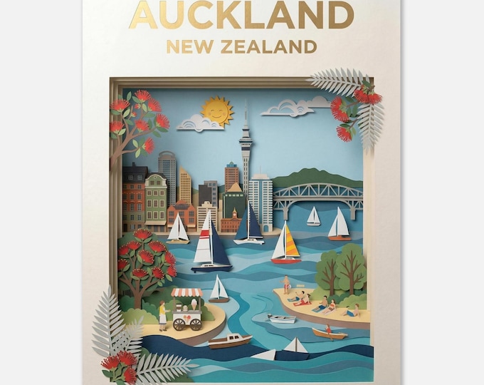 AUCKLAND – New Zealand | Travel Poster