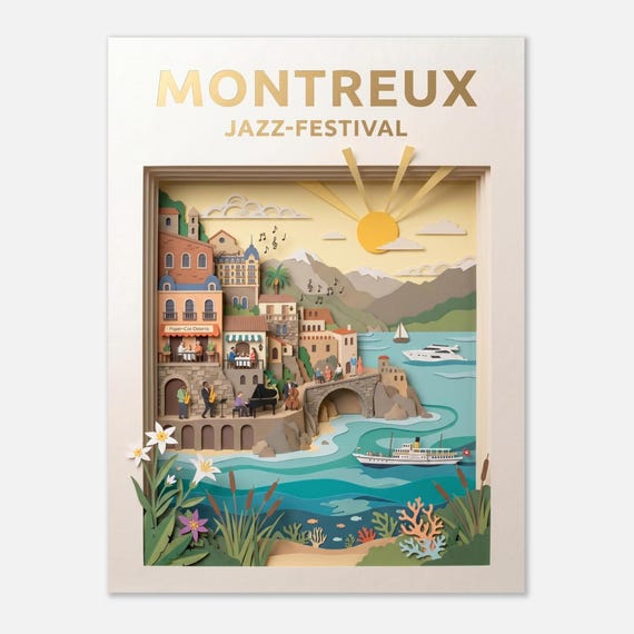 MONTREUX – Jazz Festival | Travel Poster