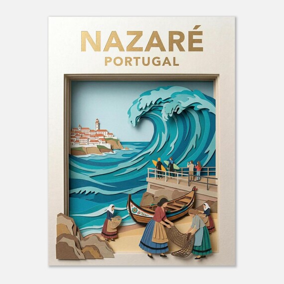 NAZARÉ - Portugal | Travel Poster