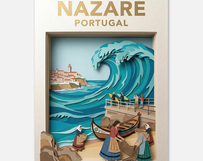 NAZARÉ - Portugal | Travel Poster