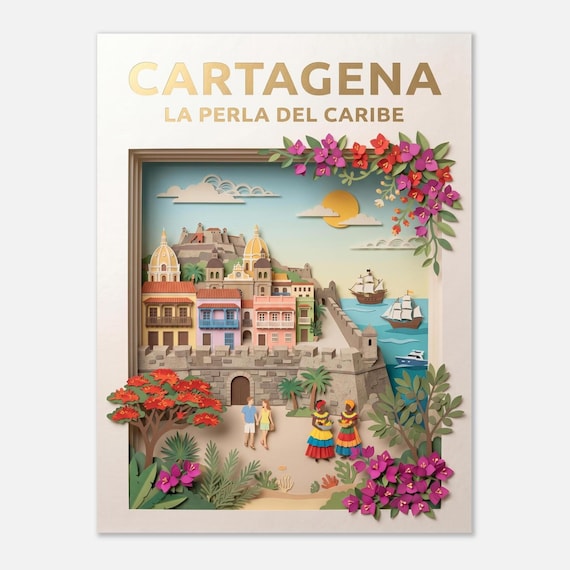 CARTAGENA – The pearl of the Caribbean | Travel poster