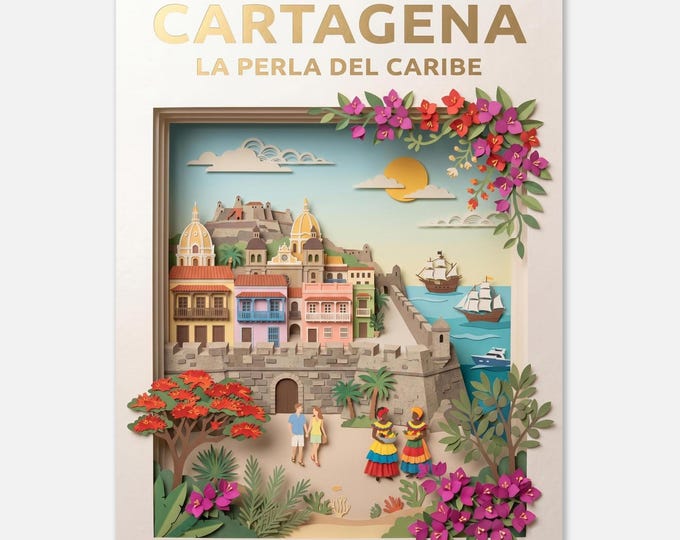 CARTAGENA – The pearl of the Caribbean | Travel poster