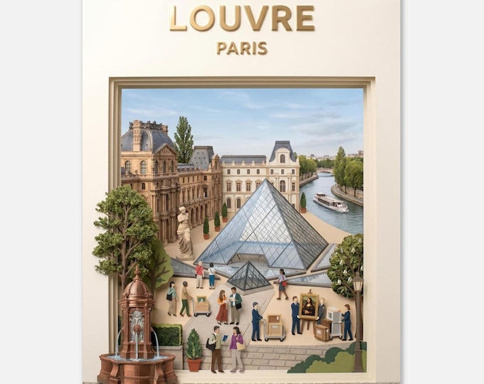 PARIS – Louvre | 3D Poster