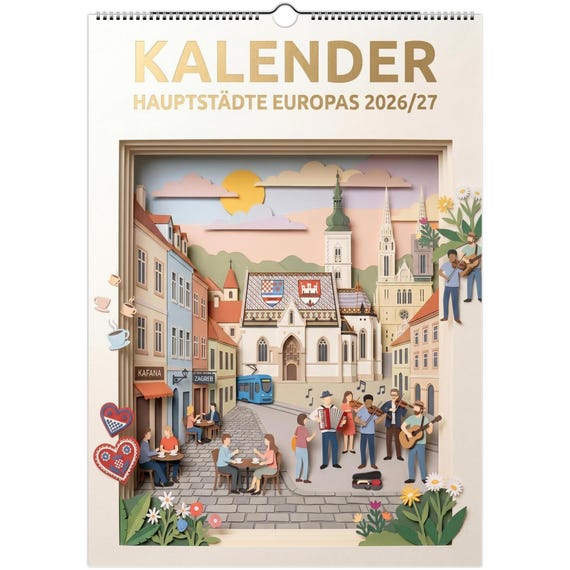 WALL CALENDAR – Capital Cities of Europe (I) | June 2026 to May 2027