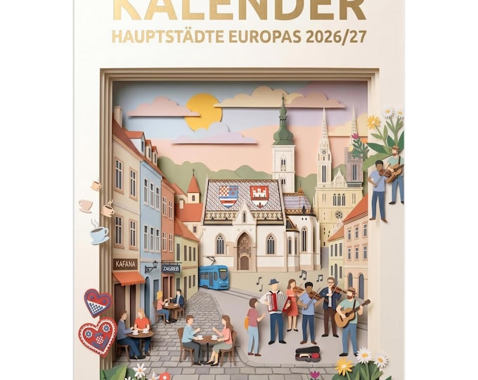 WALL CALENDAR – Capital Cities of Europe (I) | June 2026 to May 2027