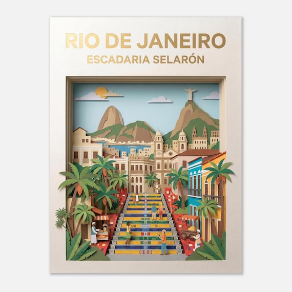 RIO DE JANEIRO – Escadaria Selarón | Travel poster
