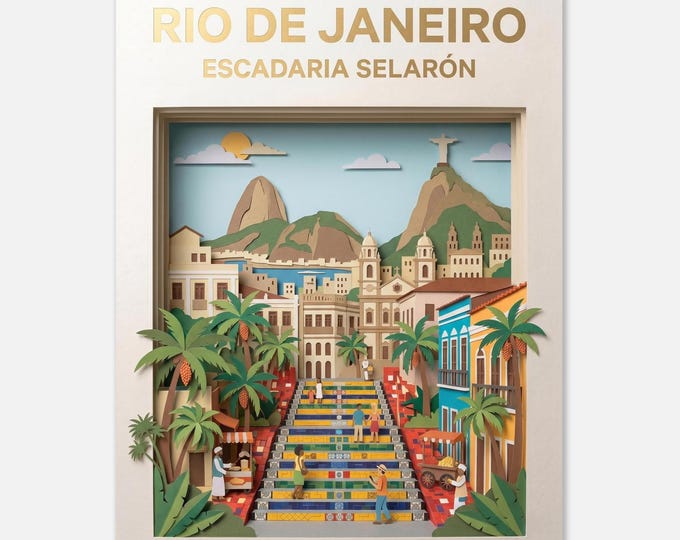 RIO DE JANEIRO – Escadaria Selarón | Travel poster