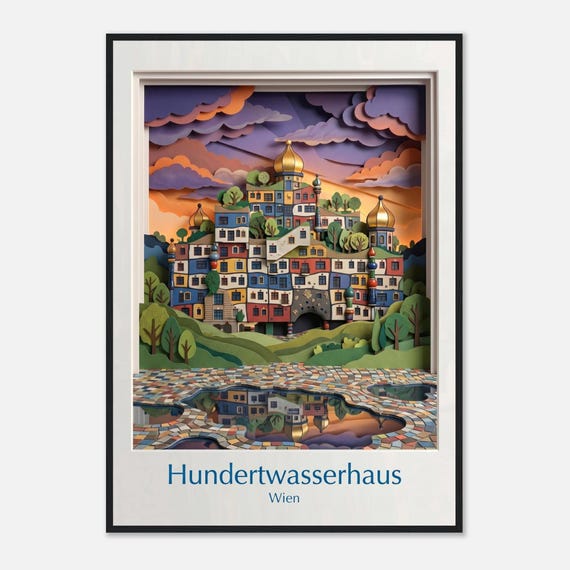 WIEN - Hundertwasserhaus, gerahmt