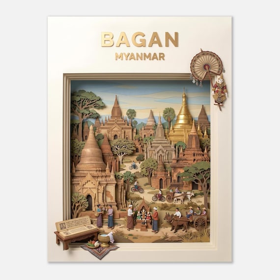 MYANMAR – Bagan | 3D Poster