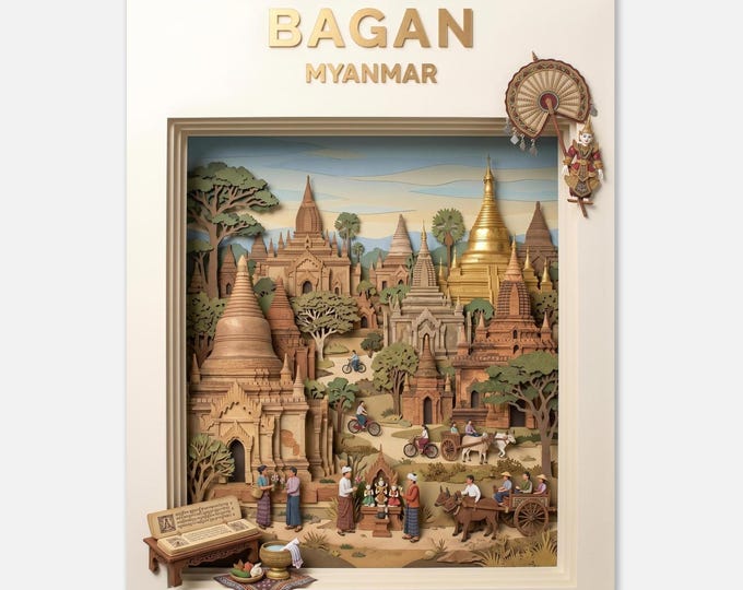 MYANMAR – Bagan | 3D Poster