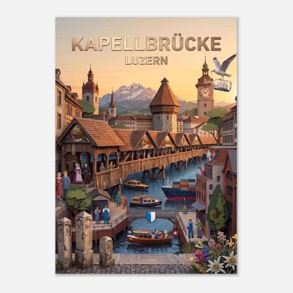 LUCERNE – Chapel Bridge | Poster