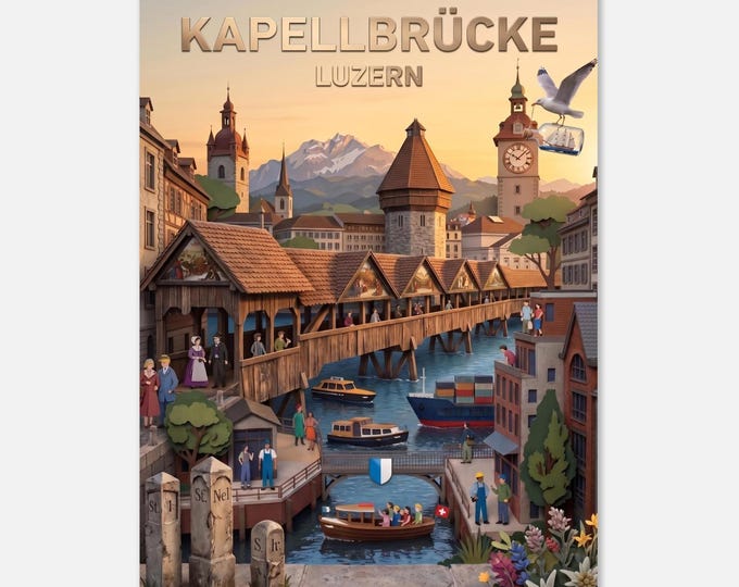 LUCERNE – Chapel Bridge | Poster