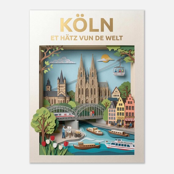 COLOGNE – Et Hätz from the world | Travel poster