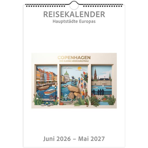WALL CALENDAR – Capital Cities of Europe (II) | June 2026 to May 2027