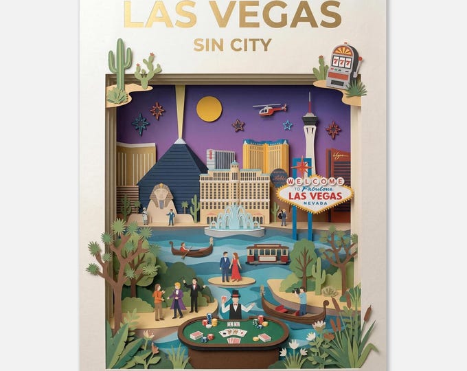 LAS VEGAS – Sin City | Travel Poster
