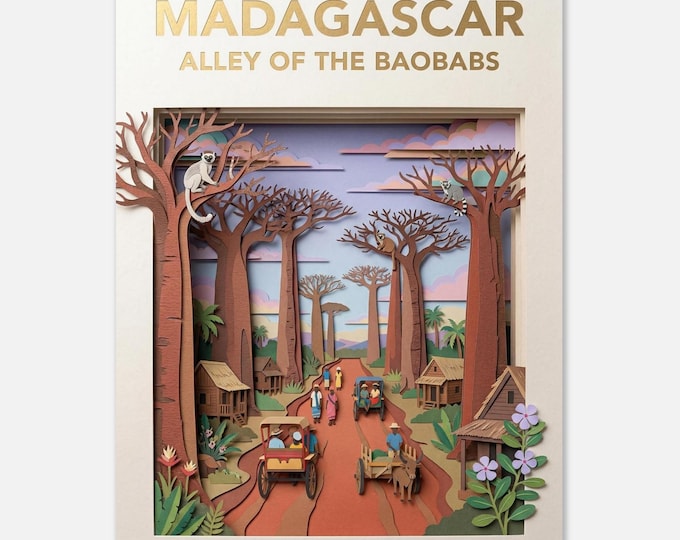 MADAGASCAR – Alley of the Baobabs | Travel Poster
