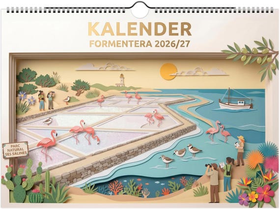 WALL CALENDAR – Formentera | June 2026 to May 2027