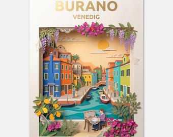 VENICE – Burano | Travel poster