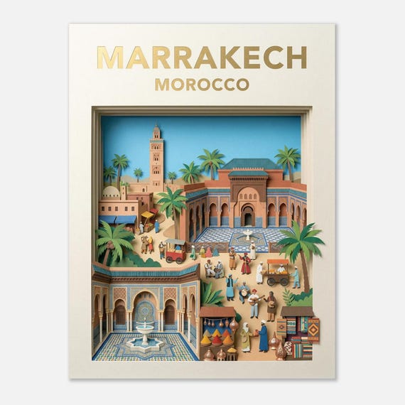 MARRAKECH – Morocco | Travel Poster