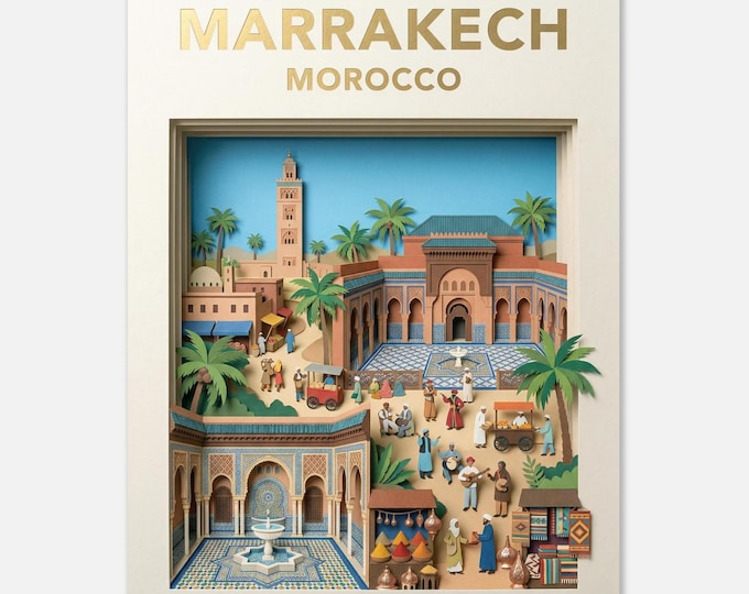 MARRAKECH – Morocco | Travel Poster