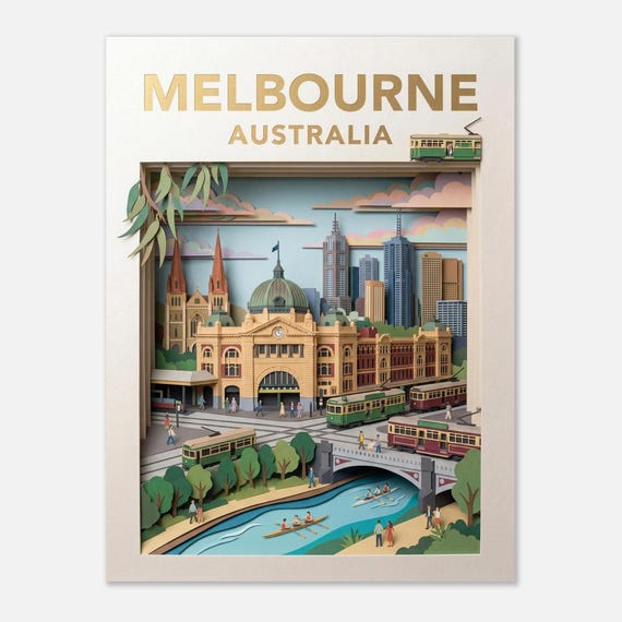 MELBOURNE – The Garden City | Travel Poster