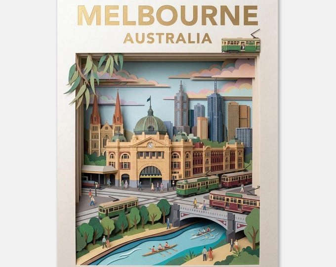 MELBOURNE – The Garden City | Travel Poster