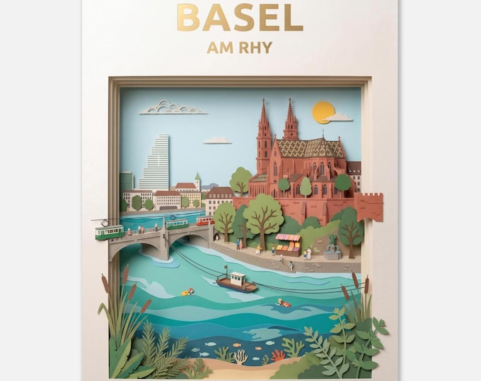 BASEL – On the Rhine | Travel poster