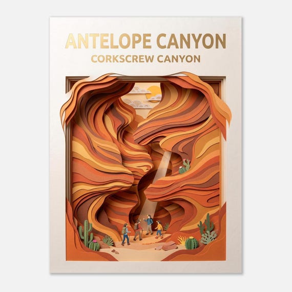 ANTELOPE CANYON – Corkscrew Canyon | Travel poster
